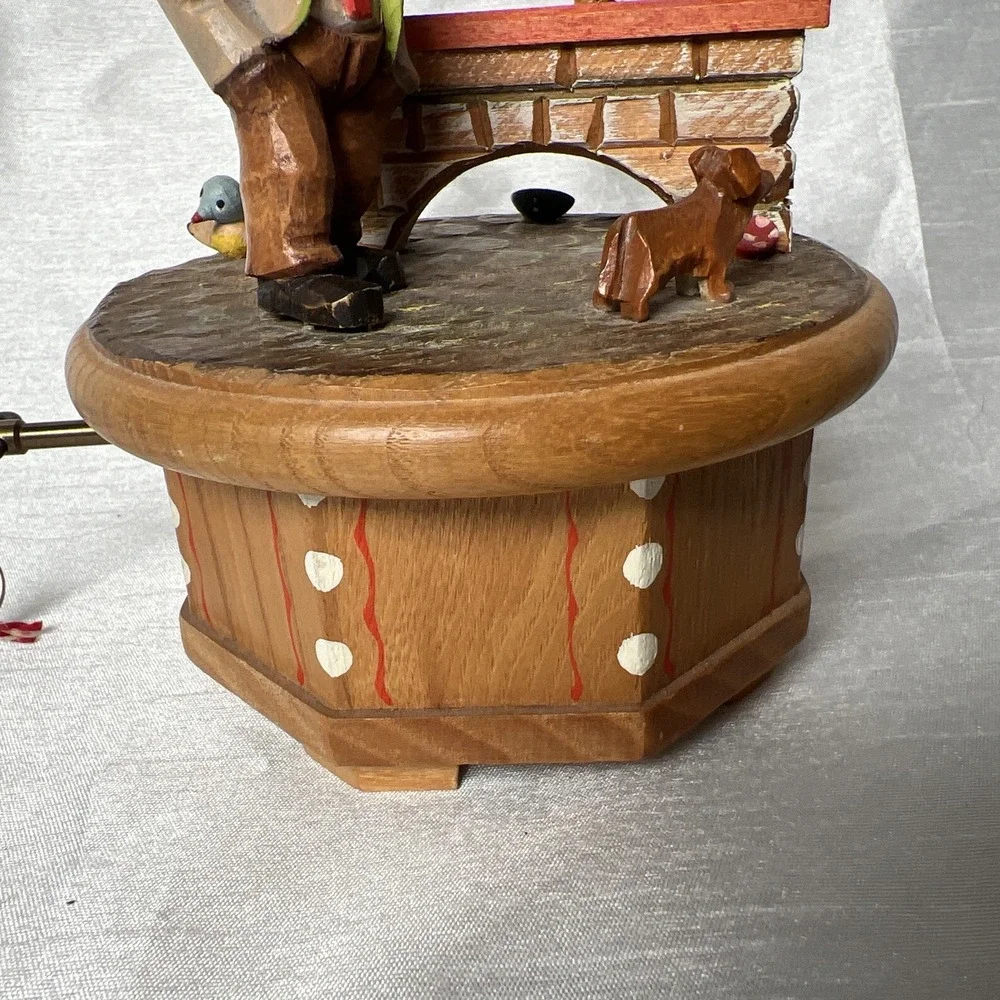 Vintage Music‎ Box Thorens Anri Man Dog,Birds Third Man Theme Switzerland Works!